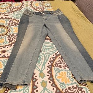 Lane Bryant flex magic waistband high rise straight jeans